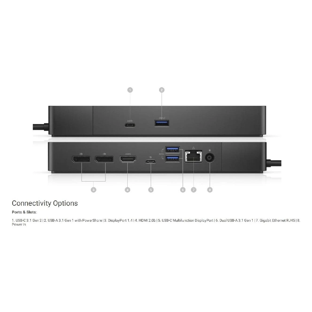 Dell WD19 K20a001 Docking Station HDMI DisplayPort USB-C with 130W Power Adapter