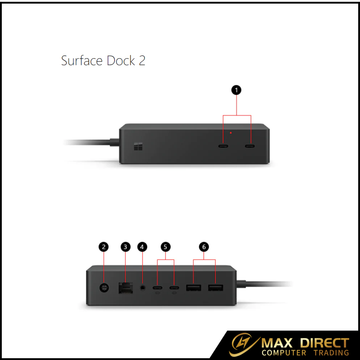 Microsoft Surface Dock 2 Fit Surface Pro5/6/7/8/X Laptop1/2/3/4/Go Book2/3 Go1/2