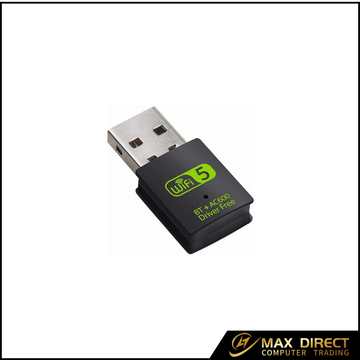 Dual Band AC600 USB WiFi Adapter with Bluetooth 5.0 600Mbps Wireless Dongle 2.4/5GHz