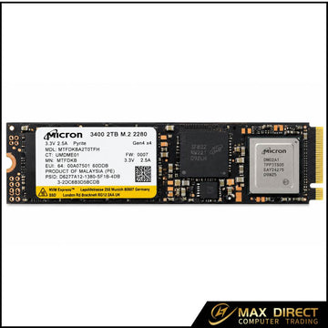 MICRON 3400 2TB M.2 2280 NVMe PCIe Gen4 x4 SSD MTFDKBA2T0TFH Used