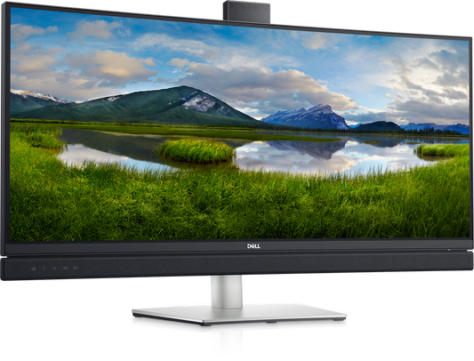 Dell C3422WE 34" Curved WQHD USB-C Video Conferencing Monitor Webcam Speakers RJ45