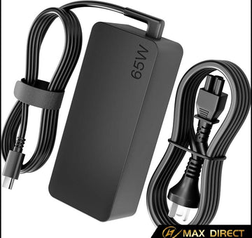 Genuine Original Lenovo 65W USB-C Power Adapter with IEC C5 Power Cable